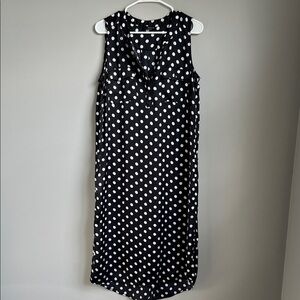Renuar Black and White Polka Dot Midi Dress